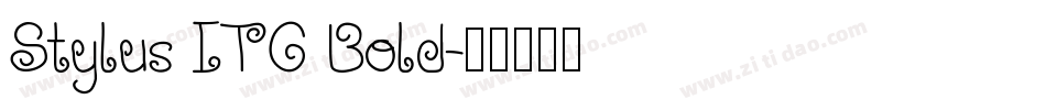 Stylus ITC Bold字体转换